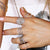 Large Knot Pave Diamond Ring on model