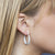 Gradual Pave Diamond Hoop Earrings