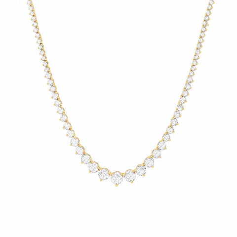 Gold Diamond Gradual Tennis Necklace