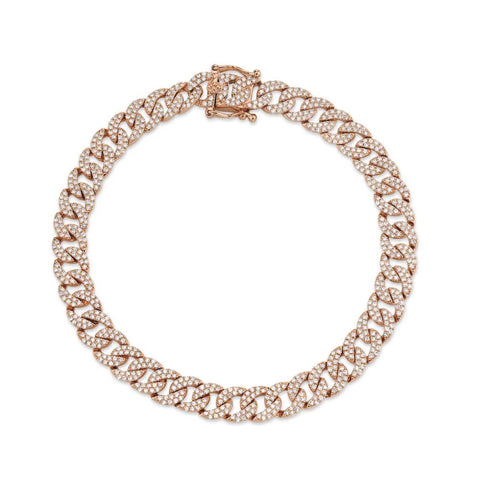Havana Diamond Chain Bracelet in Rose Gold