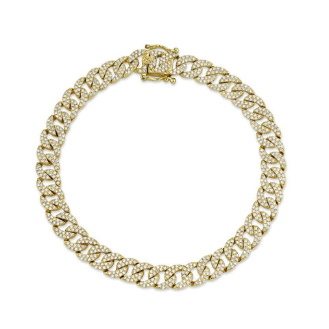 Havana Diamond Chain Bracelet in yellow gold