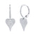 Heart Drop Diamond Earrings