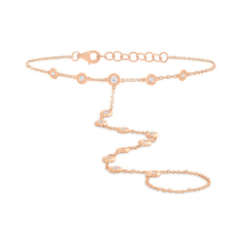 14 Diamond  Hand Chain Bracelet