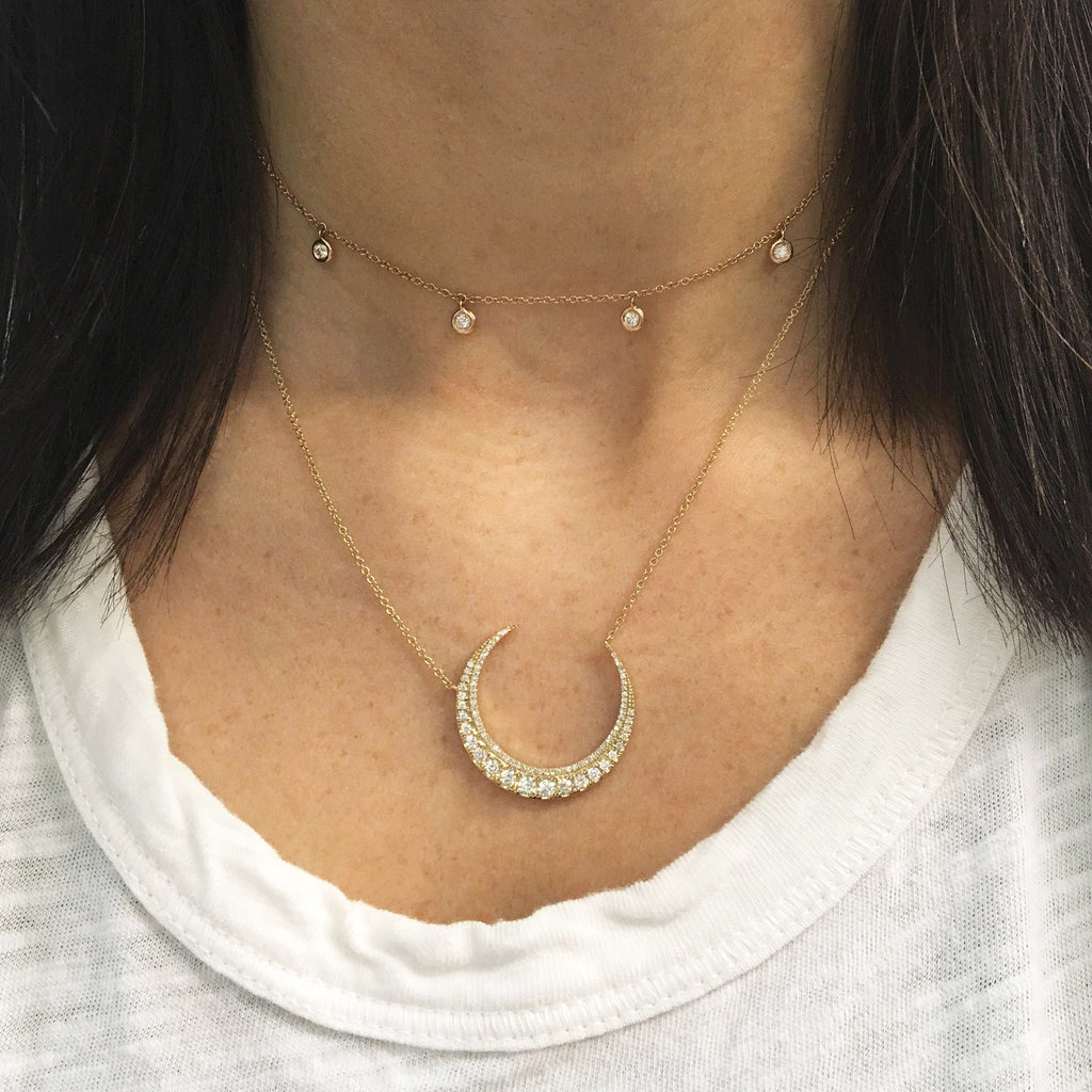 Moon Diamond Necklace