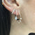 Mini Diamond Shaker Earrings on model