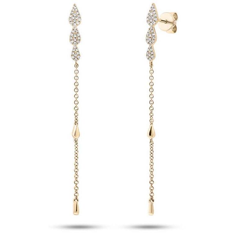 Diamond Chain drop earrings