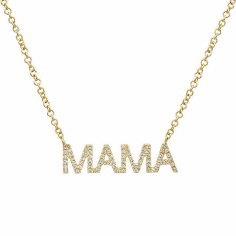 "MAMA" Diamond Necklace