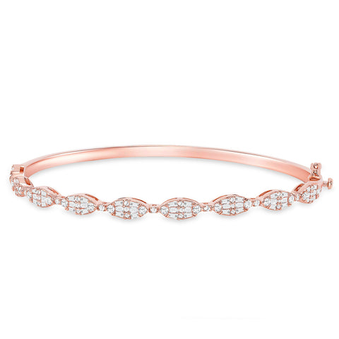 Marquise clusters Diamond Bangle