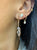 Moonstone and Diamond Hoop Earrings on model