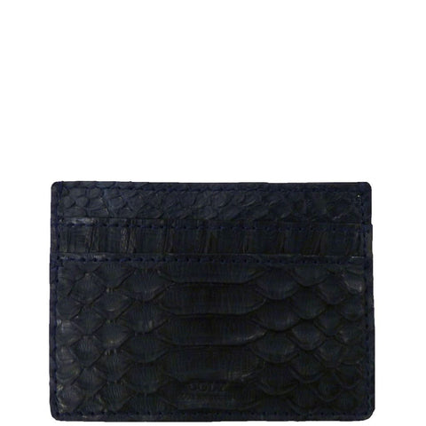 Exotic Credit Card Holder in Snakeskin  from the exclusive Coly collection features 4 credit card slots, and an interior cash slot! Dimensions are 4"W x 3"H. Handmade in Los Angeles.