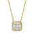 Baguette Cluster Diamond Necklace