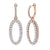 Oval Luxurious Diamond Drop Earrings