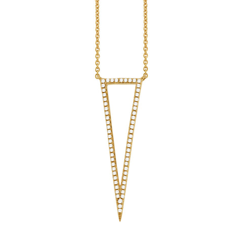 Open Triangle Pave Necklace