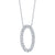Oval Luxurious Diamond Drop Necklace