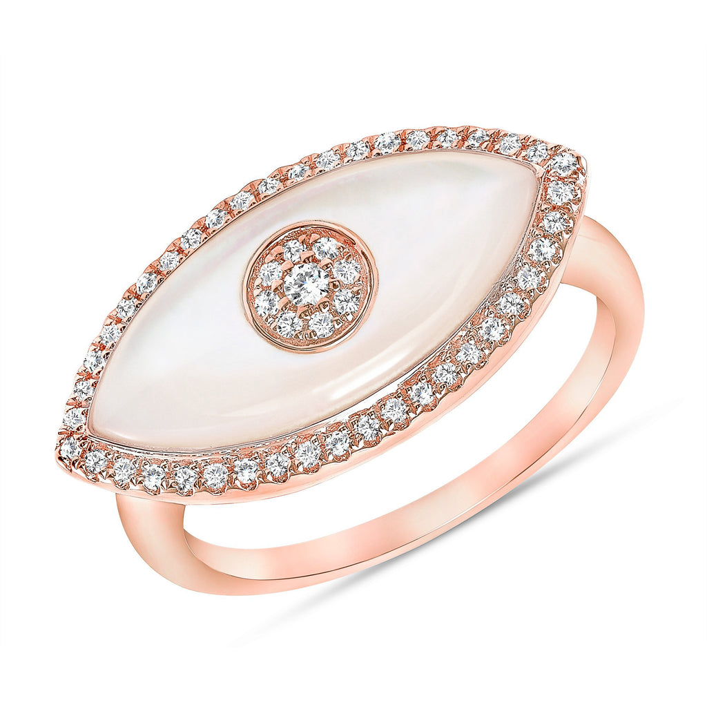 Rose Gold Evil Eye Silver Hand piece – Heart Earth Craft