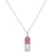 Pink Sapphire and white gold Pill Necklace