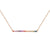 Rainbow Colored Sapphire Bar Necklace