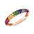 Pave Ombre Rainbow Stone Ring