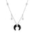 Trendy Diamond and Onyx Tusk necklace. Made with 14 karat white gold in Los Angeles. Horn made with Onyx stone.