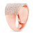 Cut out center Pave Diamond Ring