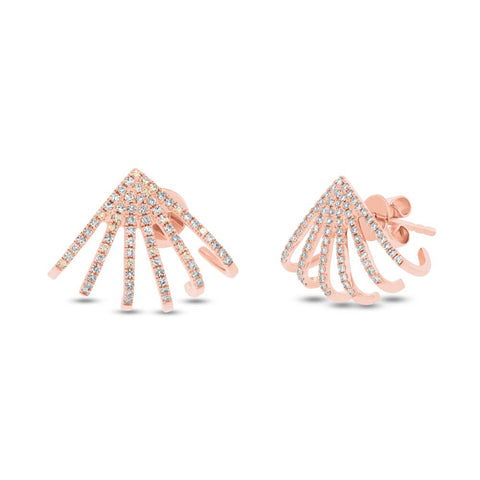 Spider Diamond huggie Earrings