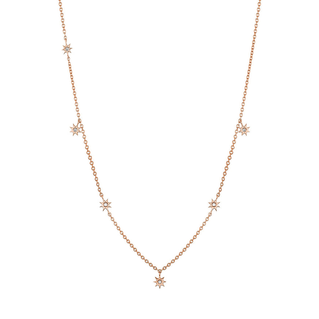 7 Star Diamond  Drop Necklace