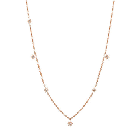 7 Star Diamond  Drop Necklace