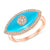 Turquoise and Diamond Evil Eye Ring