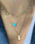 Turquoise and Diamond Droplet Choker Necklace