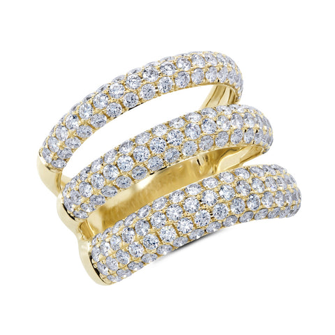 3 Diamond Row Ring